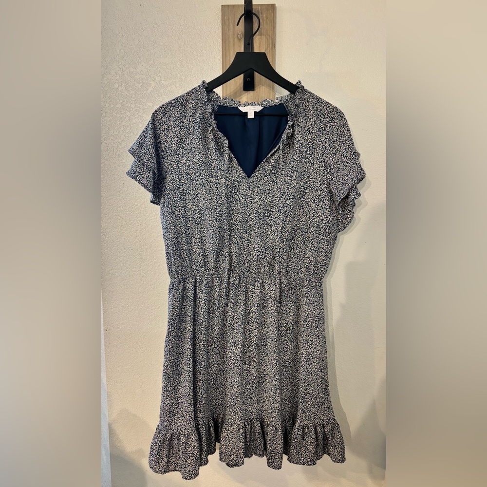 Lauren Conrad Floral Ruffle Hem Dress